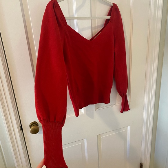 Anthropologie Red Sweater, Size Small - Picture 3 of 3